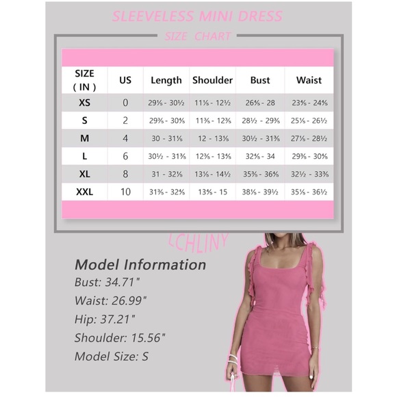 LCHLINY Women's Square Neck Sleeveless Mini Dress Bodycon Low Back Sundress - Picture 5 of 5